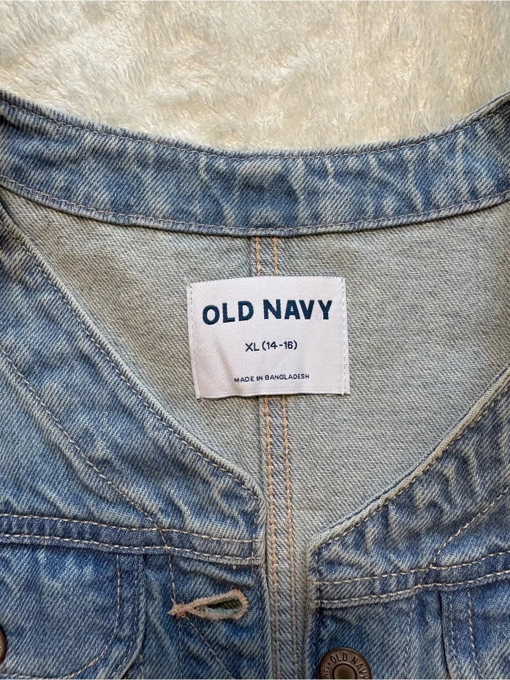 Old Navy Girls Light Blue Denim Vest